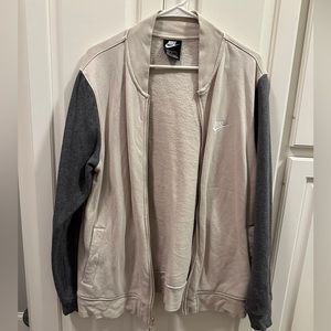 Tan and gray Nike Jacket Large Men’s